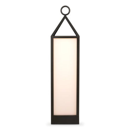 Outdoor Lamp Riserva XL bronze highlight finish white glass