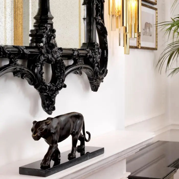 Panther on marble base Eichholtz