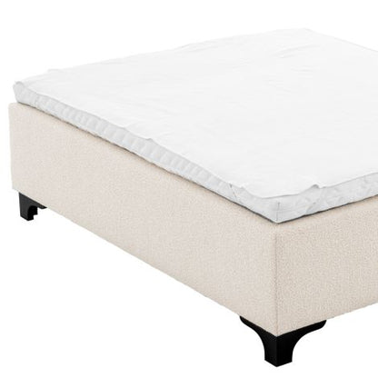 Bed Set Mavone bouclé cream 160 x 200 cm
