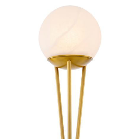 CDJ Floor Lamp Izzy antique brass finish alabaster
