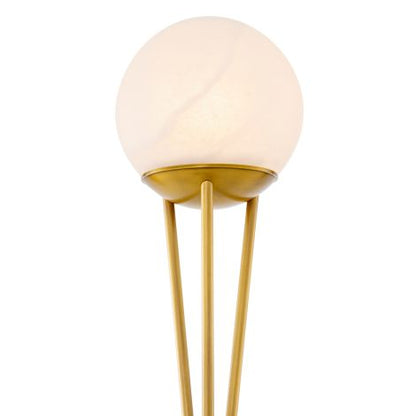 CDJ Floor Lamp Izzy antique brass finish alabaster
