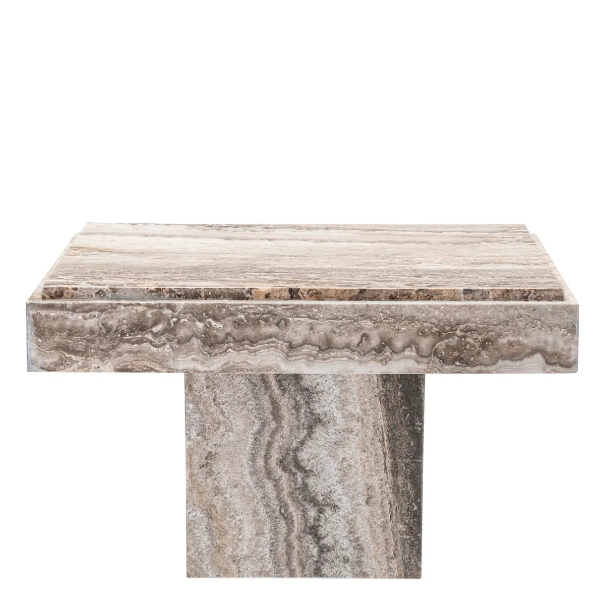 Side Table Sartoria silver travertine