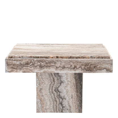 Side Table Sartoria silver travertine