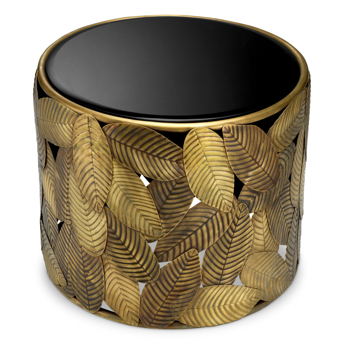 Side Table Botanico vintage brass finish