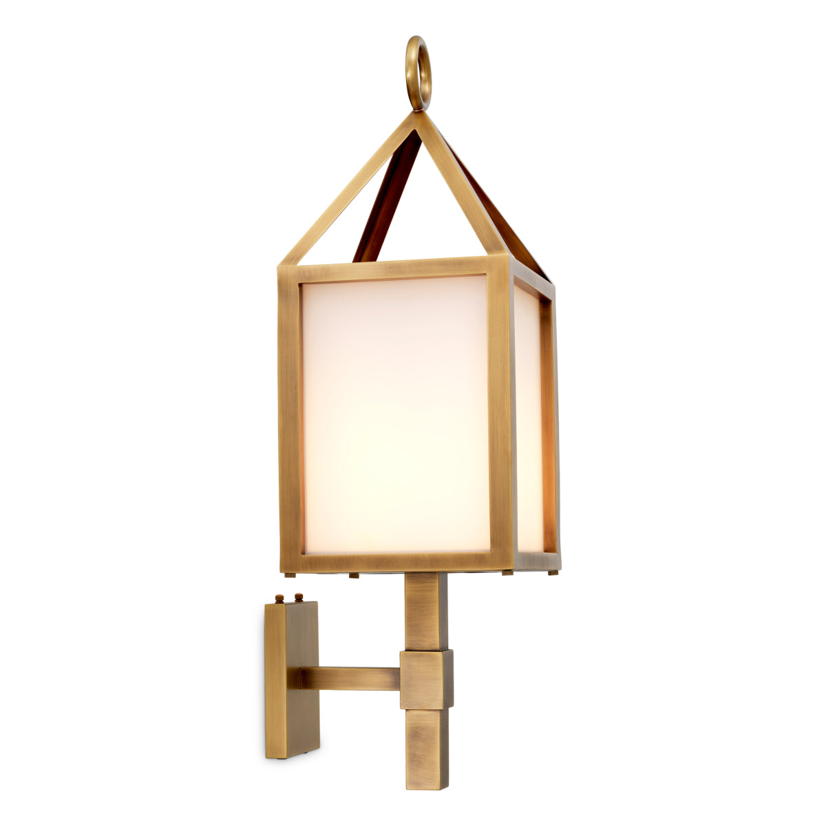 Outdoor Wall Lamp Riserva antique brass finish