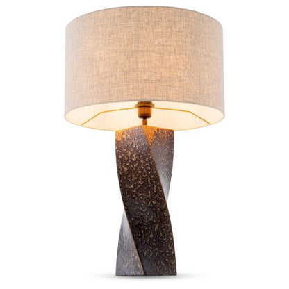 Table Lamp Camelia vintage brown ceramic incl shade