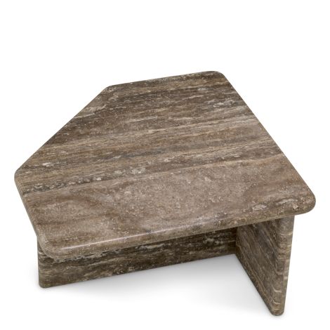 Coffee Table Ciro L silver travertine