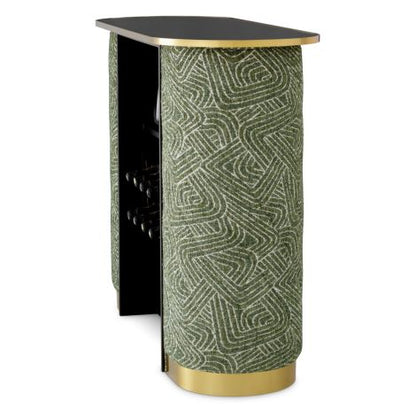 Bar Matthew camari green brushed brass finish black glass
