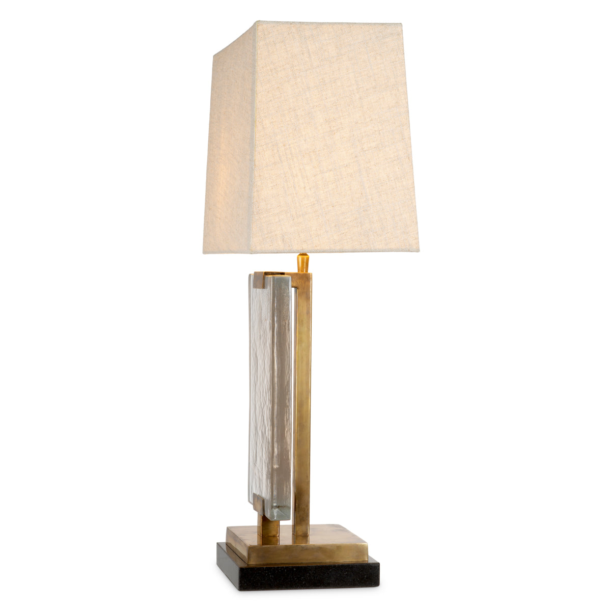 Table Lamp James vintage brass finish incl shade