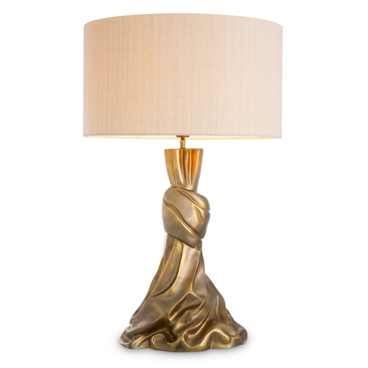 Table Lamp Banyan vintage brass finish incl shade