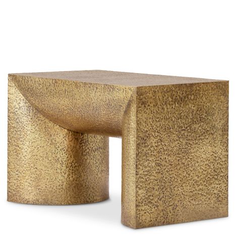 Side Table Drayton hammered vintage brass finish