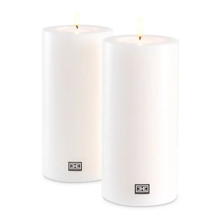 Artificial Candle ø 10 x H. 21 cm  Set Of 2 Eichholtz