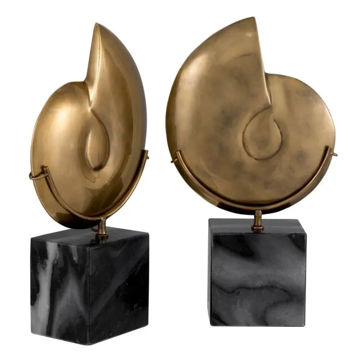 Object Ammonite  Set Of 2 Eichholtz