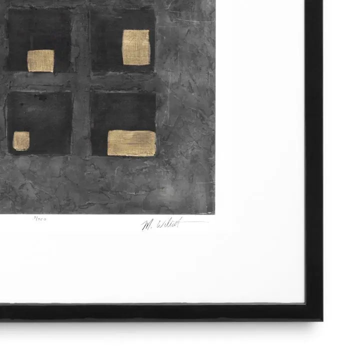 Print Black Squares by Michael Willett set of 2 Eichholtz