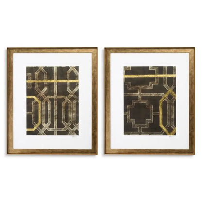 Print Trellis Pattern by Ethan Harper II set of 2 Eichholtz