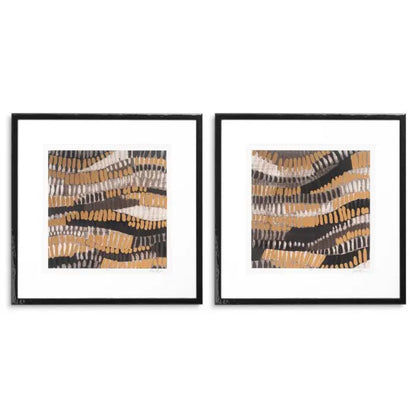 Print Metallic Undulation by June Erica Vess set 2 Eichholtz
