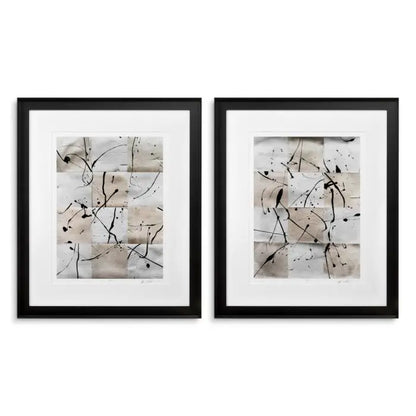 Print Ink Casting by Michael Willett set of 2 Eichholtz