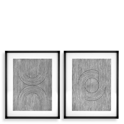 Print Cedar grooves set of 2 Eichholtz