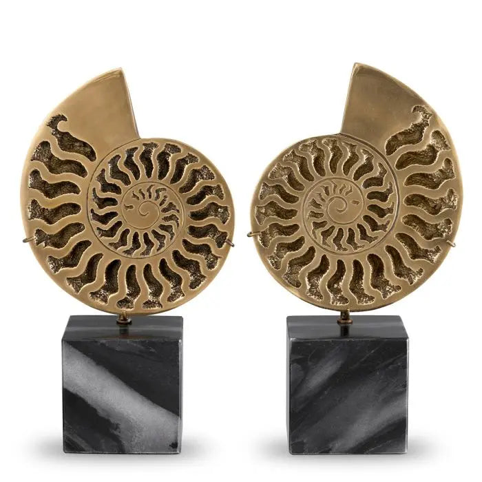Object Ammonite  Set Of 2 Eichholtz