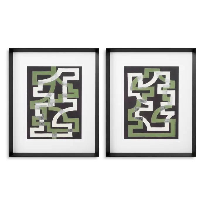 Print Window Trellis by Michael Willett set of 2 Eichholtz