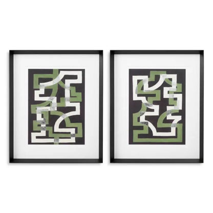 Print Window Trellis by Michael Willett set of 2 Eichholtz