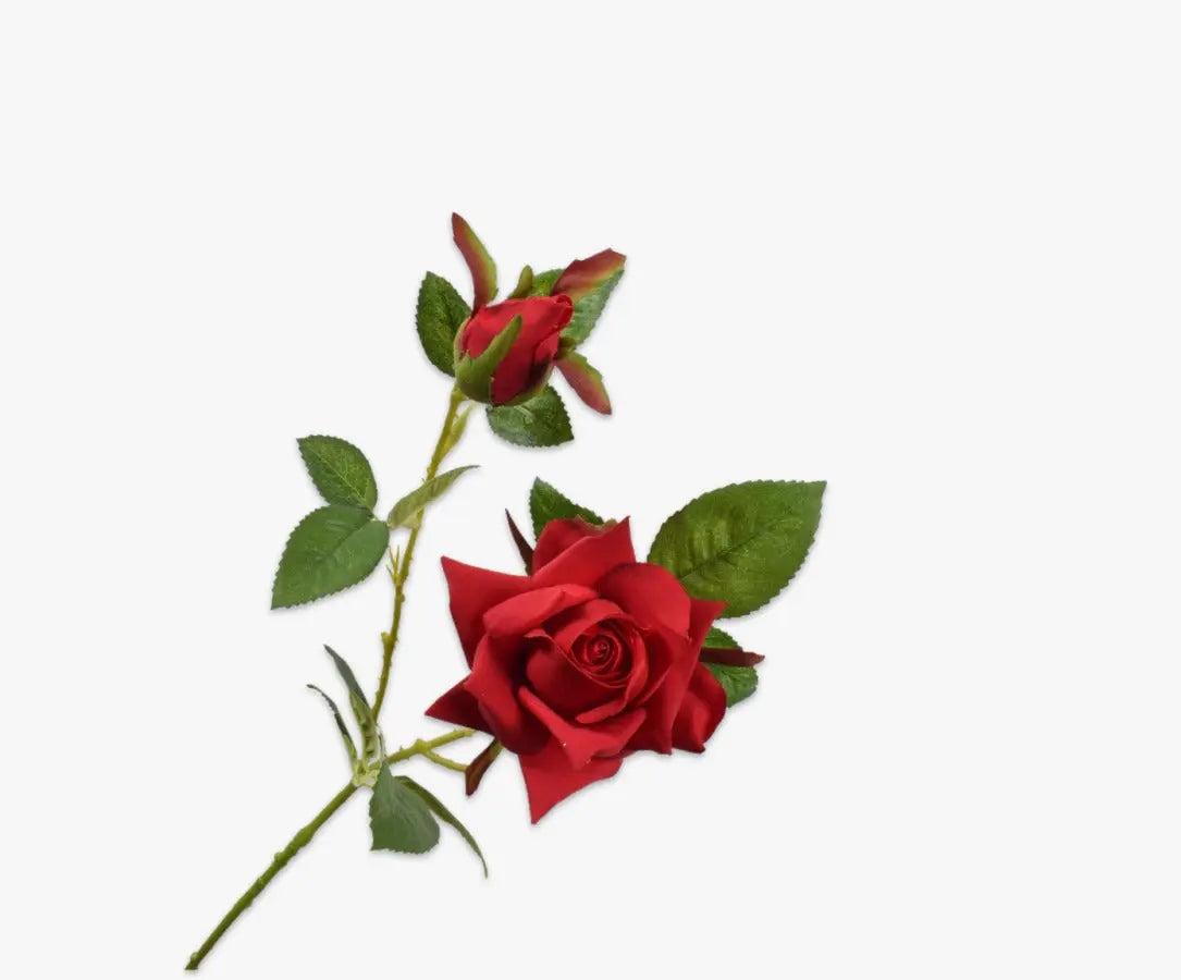 Rose Spray Red 62 cm Silk-Ka