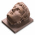 Stone sculpture of a classical head on a white background