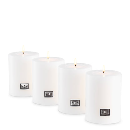 Artificial Candle ø 7 x H. 9 cm  Set Of 4