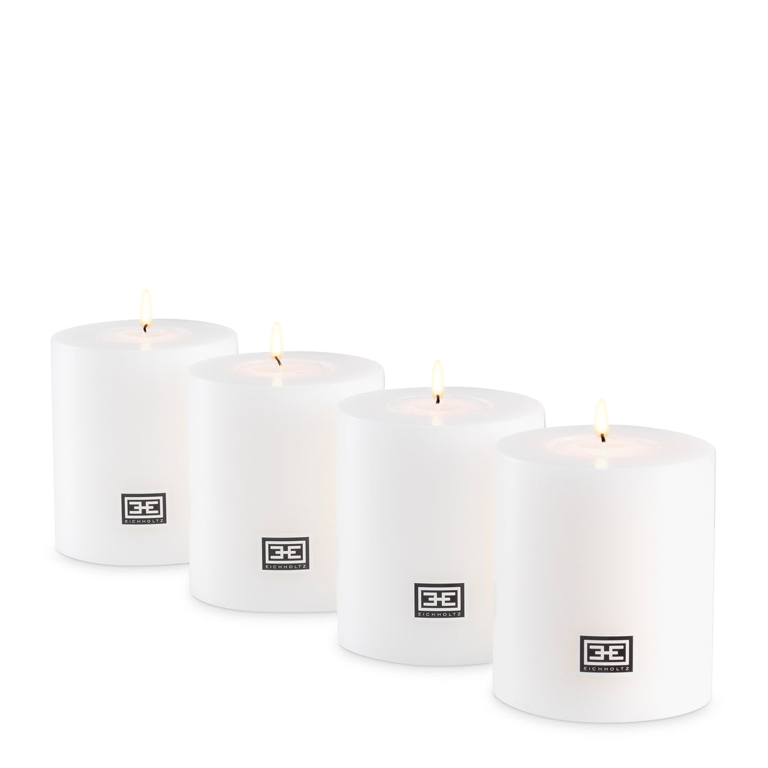 Artificial Candle ø 8 x H. 9 cm  Set Of 4