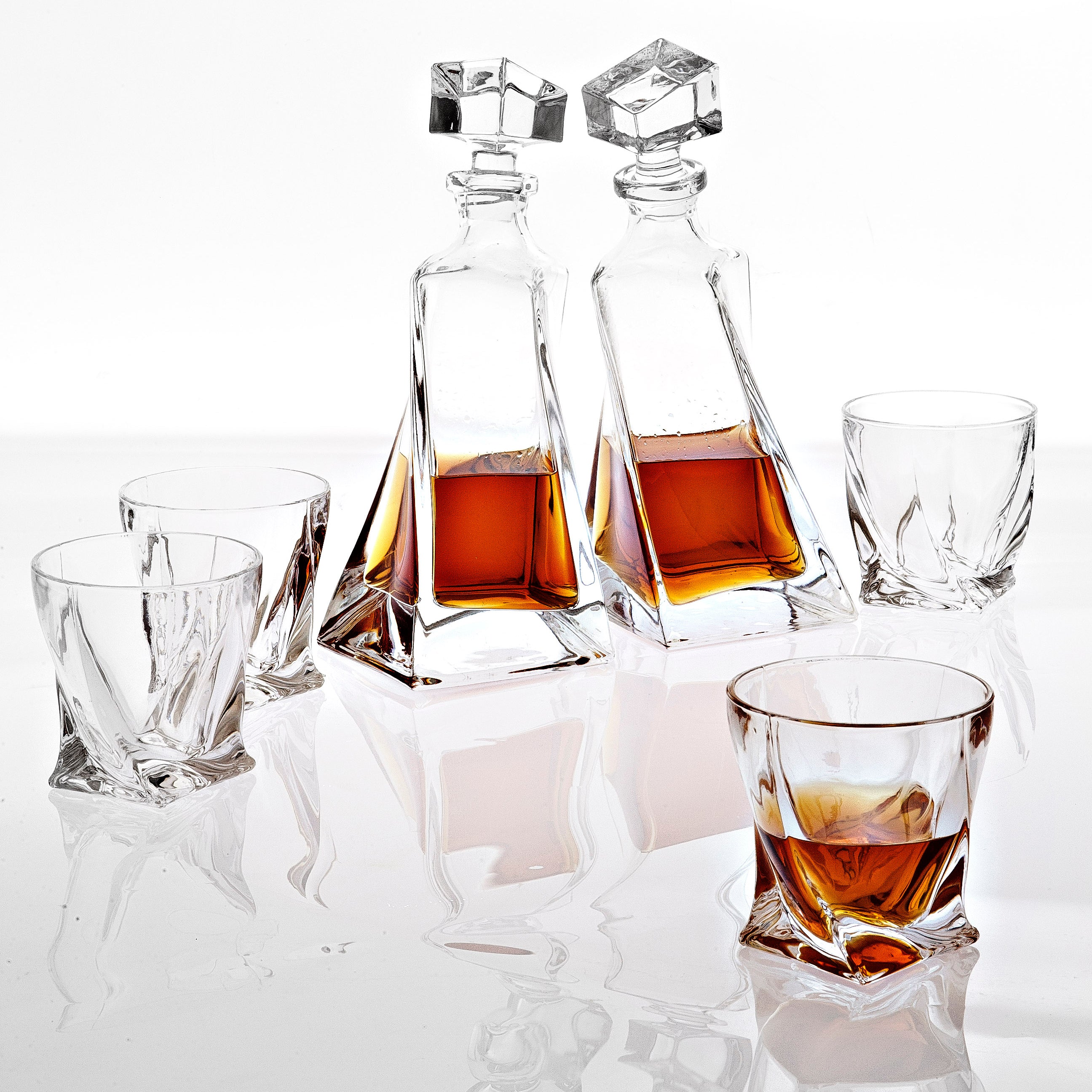 Decanter Set Sapphire Crystal S/6