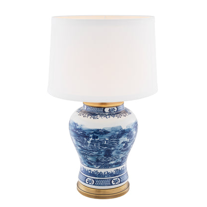 Table Lamp Chinese Blue