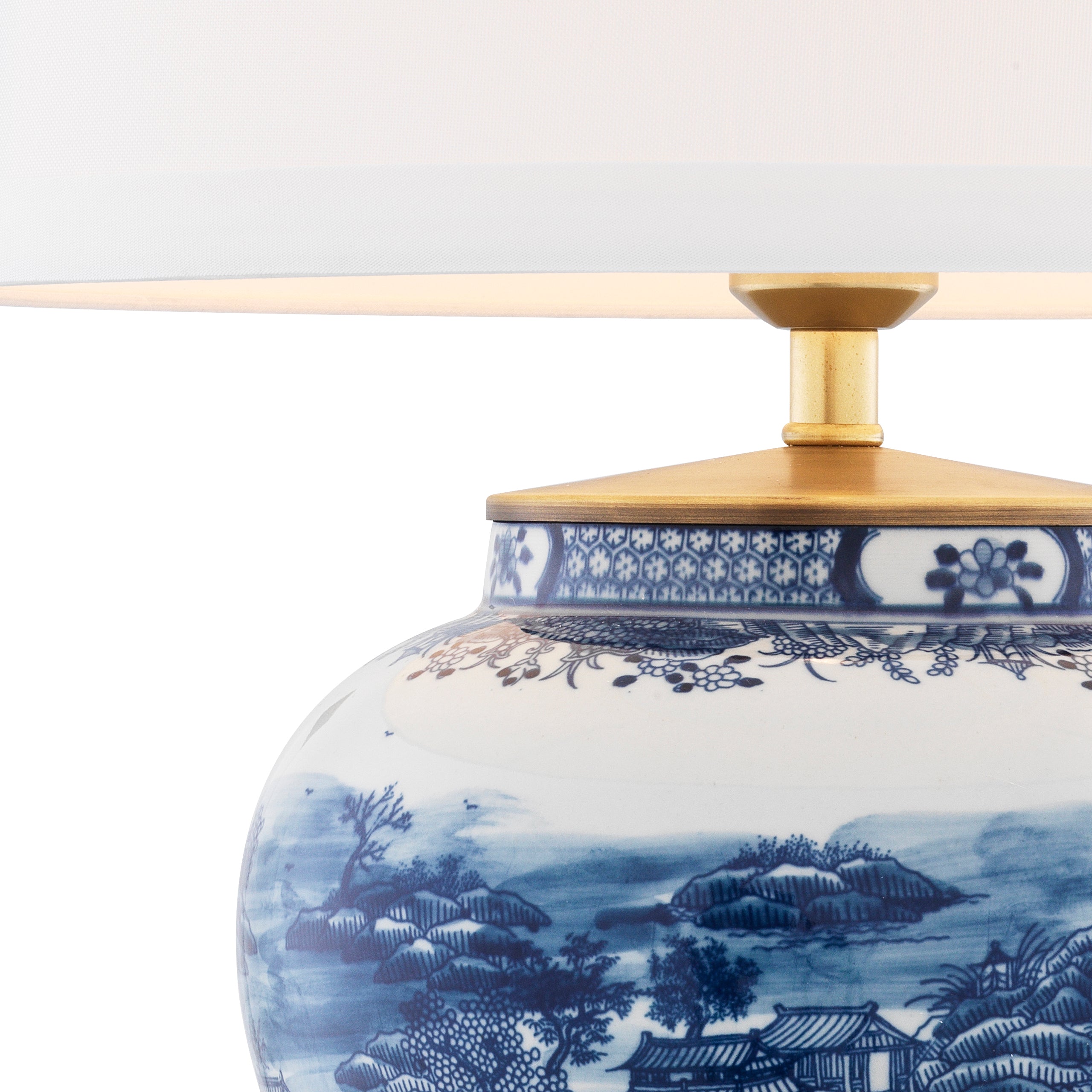 Table Lamp Chinese Blue