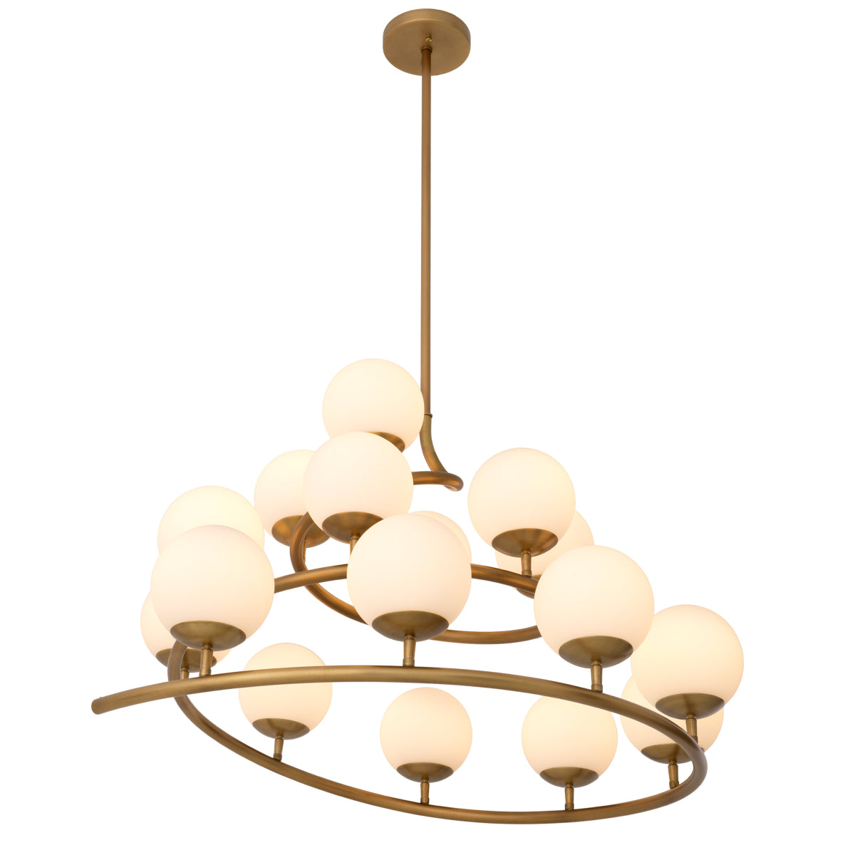 Chandelier Brissac antique brass finish