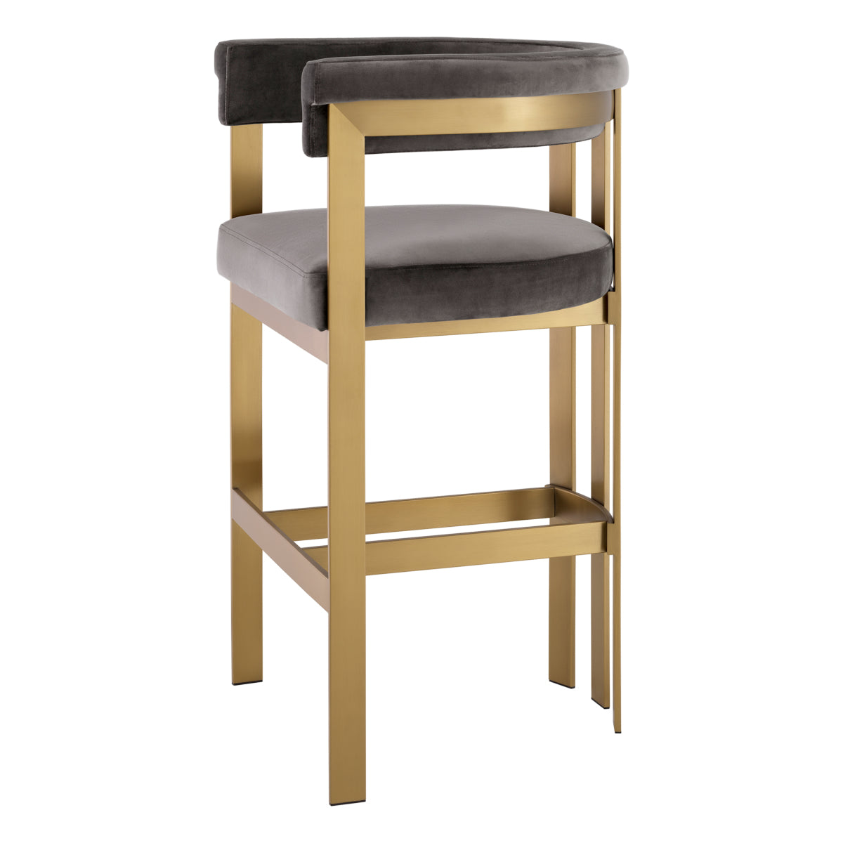 Bar Stool Clubhouse savona grey velvet